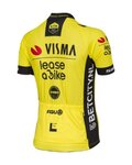 AGU Tricou de ciclism cu mânecă scurtă - REPLICA VISMA | LEASE A BIKE W 2024 - galben/negru