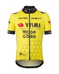 AGU Tricou de ciclism cu mânecă scurtă - REPLICA VISMA | LEASE A BIKE K 2024 - galben/negru