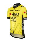 AGU Tricou de ciclism cu mânecă scurtă - REPLICA VISMA | LEASE A BIKE K 2024 - galben/negru
