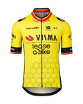 RAPIDGEAR Tricou de ciclism cu mânecă scurtă - TEAM VISMA BELGIUM CHAMPION 2025 - galben