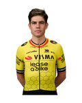 RAPIDGEAR Tricou de ciclism cu mânecă scurtă - TEAM VISMA BELGIUM CHAMPION 2025 - galben