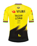 RAPIDGEAR Tricou de ciclism cu mânecă scurtă - REPLICA VISMA 2026 FORMER WORLD CHAMPION - galben/negru