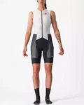 CASTELLI Salopetă de ciclism - SANREMO W TRI - alb/negru