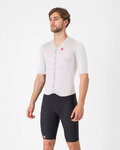 CASTELLI Salopetă de ciclism - FREE SANREMO 3 - alb/negru