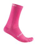 CASTELLI Șosete clasice de ciclism - GIRO LOGO 18 - roz