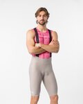 CASTELLI Pantaloni scurți de ciclism cu bretele - GIRO TROFEO 2 - bej