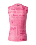 CASTELLI Tricou de ciclism fără mâneci - GAZZETTA DELLO SPORT - roz