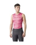 CASTELLI Tricou de ciclism fără mâneci - GAZZETTA DELLO SPORT - roz