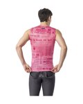 CASTELLI Tricou de ciclism fără mâneci - GAZZETTA DELLO SPORT - roz