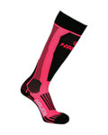 HAVEN Șosete sub genunchi de ciclism - COMPRESSIVE SKI - negru/roz