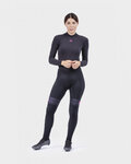 ALÉ Pantaloni de ciclism lungi fără bretele - PR-R MILD TIGHTS - negru/roz