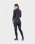 ALÉ Pantaloni de ciclism lungi fără bretele - PR-R MILD TIGHTS - negru/roz