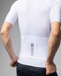 ALÉ Tricou de ciclism cu mânecă scurtă - COLOR BLOCK PRAGMA - alb
