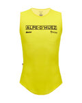 SANTINI Tricou de ciclism fără mâneci - TDF MAILLOT JAUNE ALPE D'HUEZ - galben