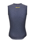 SANTINI Tricou de ciclism fără mâneci - TDF MAILLOT JAUNE - albastru