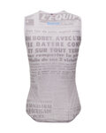 SANTINI Tricou de ciclism fără mâneci - TDF MAILLOT JAUNE - M. VENTOUX - gri