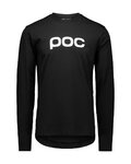 POC Tricou de ciclism cu mânecă lungă - TEE LS - negru