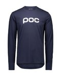 POC Tricou de ciclism cu mânecă lungă - TEE LS - albastru