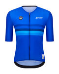 SANTINI Tricou de ciclism cu mânecă scurtă - UCI WORLD CHAMPION ITALY - albastru