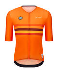 SANTINI Tricou de ciclism cu mânecă scurtă - UCI WORLD CHAMPION NETHERLANDS - portocaliu
