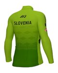 ALÉ Tricou de cilism pentru iarnă cu mânecă lungă - SLOVENIAN FEDERATION PRIME 2024 - verde