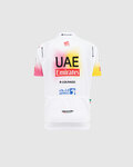 PISSEI Tricou de ciclism cu mânecă scurtă - UAE TEAM EMIRATES REPLICA - GIRO + TOUR 24 JR - alb/roz/galben