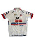 PISSEI Tricou de ciclism cu mânecă scurtă - UAE TEAM EMIRATES 2024 CHAMPION SLOVENIA REPLICA JR - alb