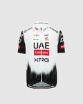 PISSEI Tricou de ciclism cu mânecă scurtă - UAE TEAM EMIRATES 2025 REPLICA JR - alb/negru