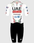 PISSEI Salopetă de ciclism - UAE TEAM EMIRATES 2024 - alb/negru