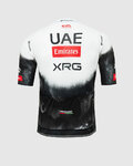 PISSEI Tricou de ciclism cu mânecă scurtă - UAE TEAM EMIRATES 2025 REPLICA - alb/negru