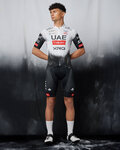 PISSEI Tricou de ciclism cu mânecă scurtă - UAE TEAM EMIRATES 2025 REPLICA - alb/negru
