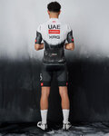 PISSEI Tricou de ciclism cu mânecă scurtă - UAE TEAM EMIRATES 2025 REPLICA - alb/negru