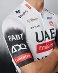 PISSEI Tricou de ciclism cu mânecă scurtă - UAE TEAM EMIRATES 2025 REPLICA - alb/negru
