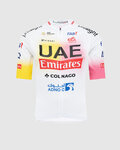 PISSEI Tricou de ciclism cu mânecă scurtă - UAE TEAM EMIRATES REPLICA - GIRO + TOUR 24 - alb/roz/galben