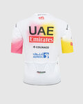 PISSEI Tricou de ciclism cu mânecă scurtă - UAE TEAM EMIRATES REPLICA - GIRO + TOUR 24 - alb/roz/galben