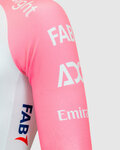 PISSEI Tricou de ciclism cu mânecă scurtă - UAE TEAM EMIRATES REPLICA GIRO D'ITALIA 2024 - alb/roz