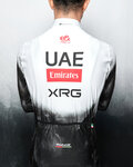 PISSEI Tricou de cilism pentru iarnă cu mânecă lungă - UAE TEAM EMIRATES - XRG 2025 REPLICA - alb/negru