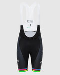 PISSEI Pantaloni scurți de ciclism cu bretele - TADEJ POGACAR WORLD CHAMP REPLICA - negru