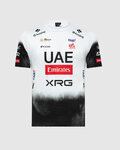 PISSEI Tricou de ciclism cu mânecă scurtă - UAE TEAM EMIRATES 2025  - alb/negru
