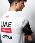 PISSEI Tricou de ciclism cu mânecă scurtă - UAE TEAM EMIRATES 2025  - alb/negru