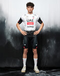 PISSEI Tricou de ciclism cu mânecă scurtă - UAE TEAM EMIRATES 2025  - alb/negru