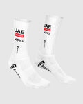 PISSEI Șosete clasice de ciclism - UAE TEAM EMIRATES 2025 AERO - alb