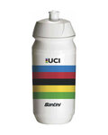 SANTINI Sticlă de apă pentru ciclism - UCI - alb/multicolor