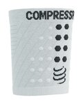 COMPRESSPORT brăţara împotriva transpiraţiei - RACING SWEATBANDS - alb