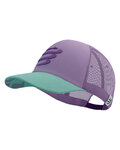 COMPRESSPORT Șapcă de ciclism - TRUCKER CAP - mov/verde deschis