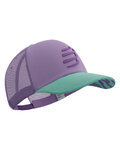 COMPRESSPORT Șapcă de ciclism - TRUCKER CAP - mov/verde deschis