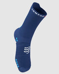 COMPRESSPORT Șosete clasice de ciclism - PRO RACING V4.0 RUN HIGH - albastru