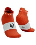 COMPRESSPORT Șosete de gleznă de ciclism - PRO RACING SOCKS V4.0 RUN - roșu