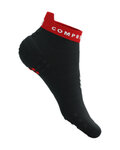 COMPRESSPORT Șosete de gleznă de ciclism - PRO RACING V4.0 RUN LOW - negru/roșu