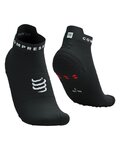 COMPRESSPORT Șosete de gleznă de ciclism - PRO RACING SOCKS V4.0 RUN - negru